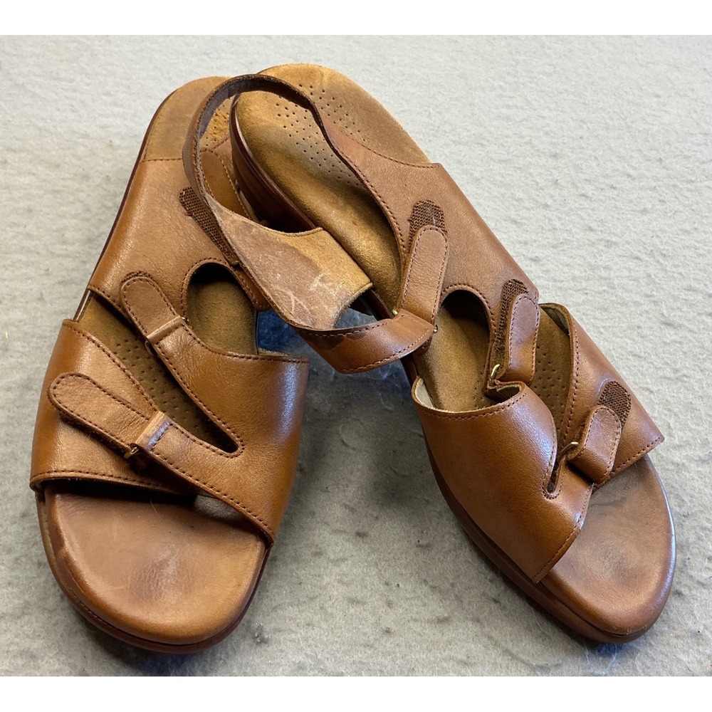 SAS Vintage Sandals Tripad Comfort Brown Leather Triple Strap 10 M Comfort Shoes